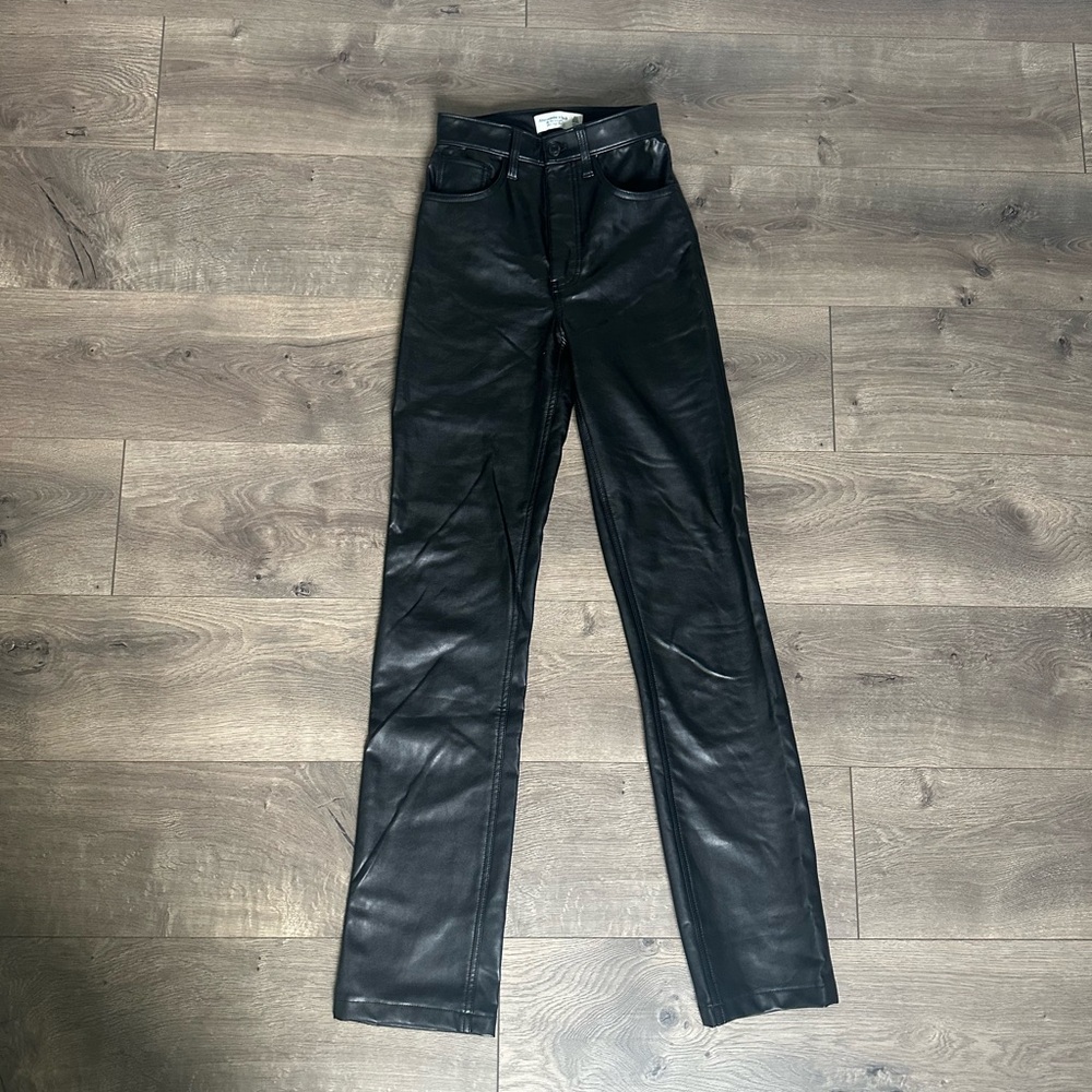 Abercrombie Black Leather Pants